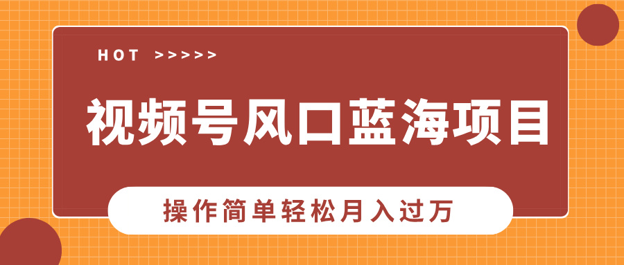 （13945期）视频号风口蓝海项目，中老年人的流量密码，操作简单轻松月入过万-小白网创