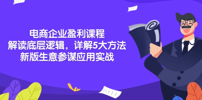（13815期）电商企业盈利课程：解读底层逻辑，详解5大方法论，新版生意参谋应用实战-小白网创