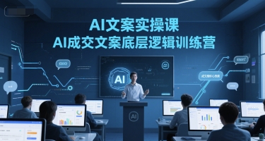 AI文案实操课，AI成交文案底层逻辑训练营-小白网创