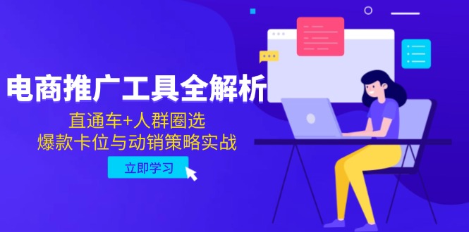 （14866期）电商推广工具全解析，直通车+人群圈选，爆款卡位与动销策略实战-小白网创