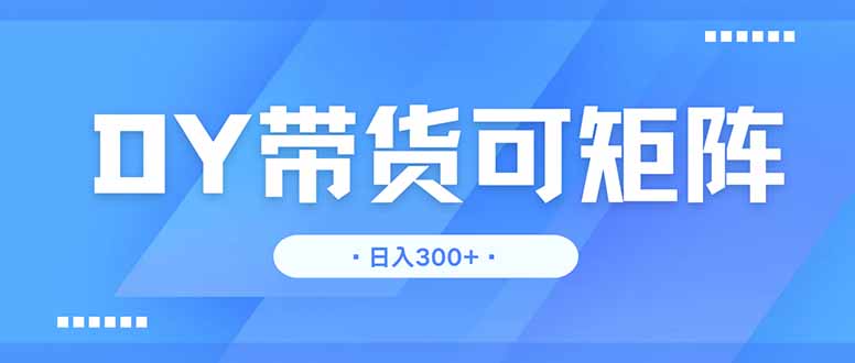 （14414期）DY带货，日入300＋矩阵无上限-小白网创