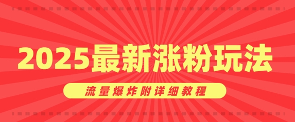 美女账号涨粉秘诀，2025最新涨粉玩法，流量爆炸附详细教程-小白网创