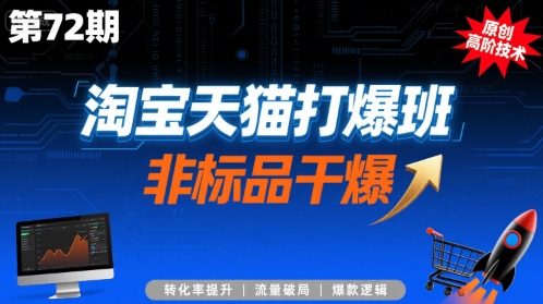 淘宝天猫打爆班原创高阶技术第72期，非标品干爆-小白网创