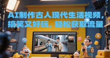 AI制作古人现代生活视频，搞笑又好玩，轻松获取流量-小白网创