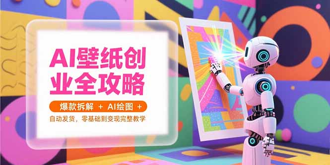 （15312期）AI壁纸创业全攻略，爆款拆解+AI绘图+自动发货，零基础到变现完整教学-小白网创