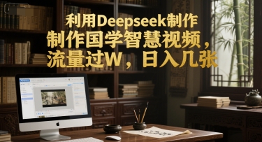 利用Deepseek制作国学智慧视频，流量过W，日入几张-小白网创