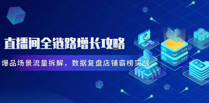 （14721期）直播间全链路增长攻略，爆品场景流量拆解，数据复盘店铺霸榜实战-小白网创