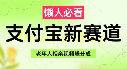 支付宝新赛道，利用老年人相亲视频，挣分成收益，轻松月入过W，操作简单-小白网创