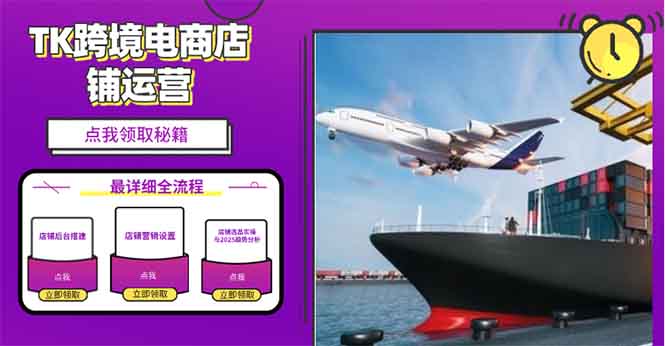 （13951期）2025TK跨境电商选品趋势0到1店铺搭建最全实操讲解，轻松在家把货卖出国-小白网创