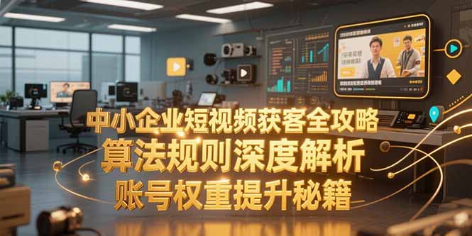 （15326期）中小企业短视频获客全攻略，算法规则深度解析，账号权重提升秘籍-小白网创