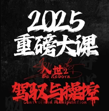 2025重磅大课，入世2，驾驭与控制-小白网创