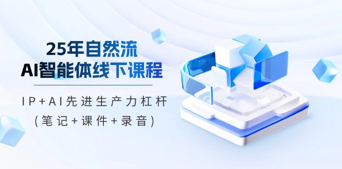 （14294期）25年自然流AI智能体线下课程，IP+AI先进生产力杠杆(笔记+课件+录音)-小白网创