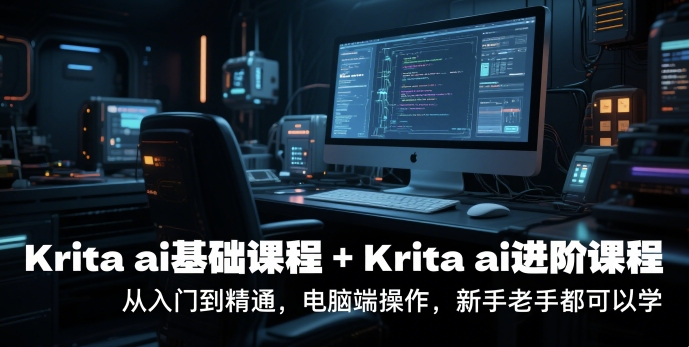 krita ai基础课程+Krita ai进阶课程，从入门到精通，电脑端操作，新手老手都可以学-小白网创