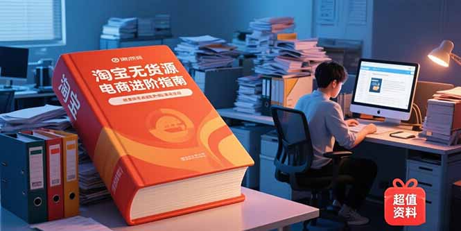 （15317期）淘宝无货源电商进阶指南，包含新人课、进阶课，配套资料，蓝海选品等-小白网创