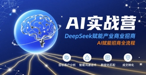 AI实战营：DeepSeek赋能产业商业招商，AI赋能招商全流程-小白网创