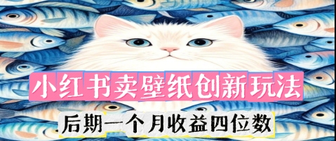 小红书卖壁纸创新玩法，后期一个月收益四位数-小白网创