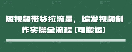 短视频带货拉流量，编发视频制作实操全流程(可搬运)-小白网创