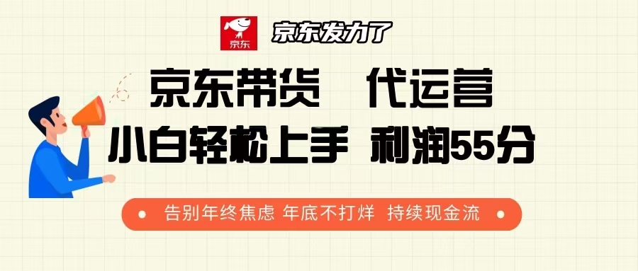 （13833期）京东带货 代运营 利润55分 告别年终焦虑 年底不打烊 持续现金流-小白网创