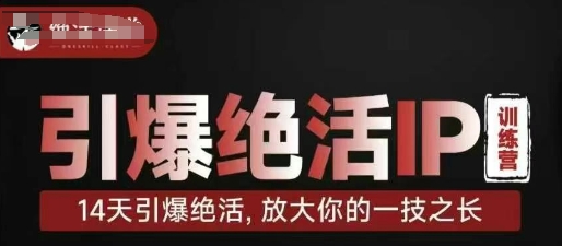 引爆绝活IP训练营，14天引爆绝活，放大你的一技之长-小白网创