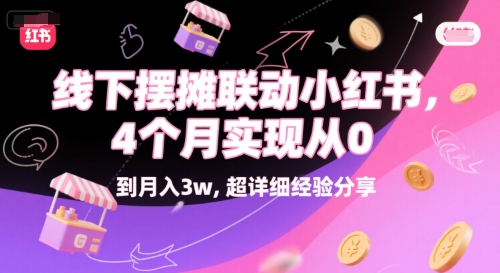 线下摆摊联动小红书，4 个月实现从 0 到月入3w，超详细经验分享-小白网创