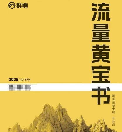 群响流量黄宝书25-29期，群响内部私享资料非卖品-小白网创