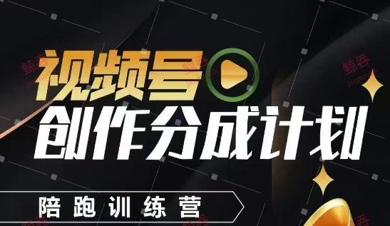 视频号创作分成计划陪跑训练营，手把手教会你如何制作视频，细水长流型项目-小白网创