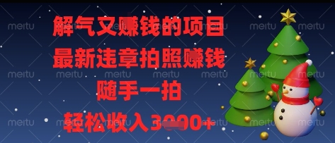 解气又挣钱的项目，最新违章拍照挣钱，随手一拍，轻松收入多张【揭秘】-小白网创