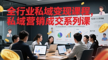 全行业私域变现课程，私域营销成交系列课-小白网创