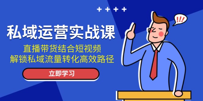 （13587期）私域运营实战课：直播带货结合短视频，解锁私域流量转化高效路径-小白网创