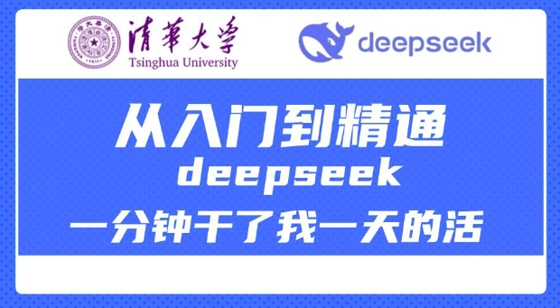 清华大学讲DeepSeek最全教程，从入门到精通，deepseek一分钟干了我一天的活-小白网创