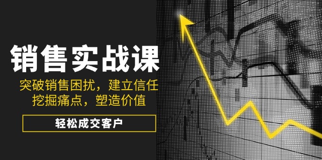 （14297期）销售实战课，突破销售困扰，建立信任，挖掘痛点，塑造价值，轻松成交客户-小白网创