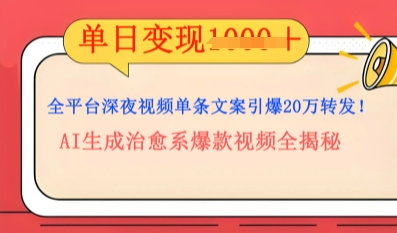 全平台深夜文案新风口：DeepSeek生成百万播放量金句，治愈系内容涨粉速度快4倍-小白网创