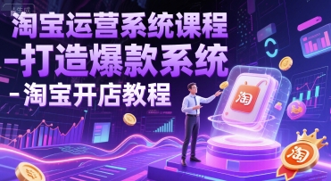 淘宝运营系统课程-打造爆款系统-淘宝开店教程-小白网创