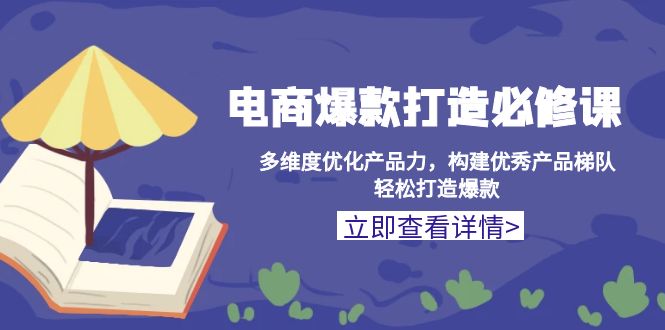 （13689期）电商爆款打造必修课：多维度优化产品力，构建优秀产品梯队，轻松打造爆款-小白网创