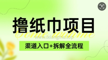 低价撸纸0元免单_项目拆解全流程+渠道入口-小白网创