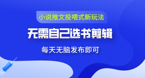 小说推文视频投喂新玩法：无需自己选书剪辑，领取视频发布即可，可批量操作-小白网创