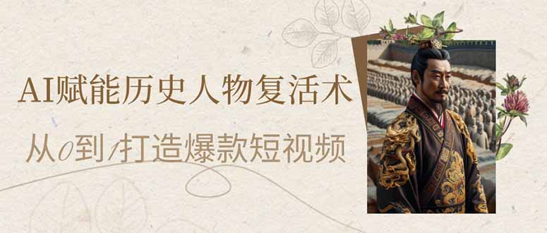 （14311期）AI赋能历史人物复活术：从0到1打造爆款短视频-小白网创