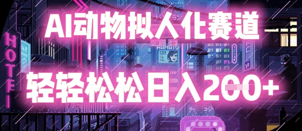 AI动物拟人化赛道，轻轻松松日入2张-小白网创