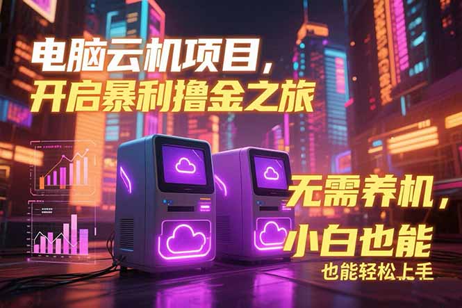（15323期）电脑云机项目 暴力撸金玩法，不需要养机 配置没有要求 单机100个窗口一…-小白网创
