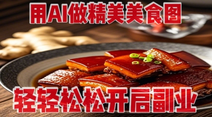 用AI做精美美食图，无需专业设备拍摄，轻轻松松开启副业-小白网创