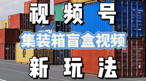 视频号新玩法，利用老外开集装箱盲盒视频，挣分成计划收益，月入过W，新手小白轻松上手-小白网创