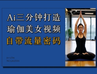 AI三分钟打造瑜伽美女视频，自带流量密码-小白网创