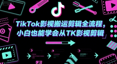 TikTok影视搬运剪辑全流程，小白也能学会从TK影视剪辑-小白网创