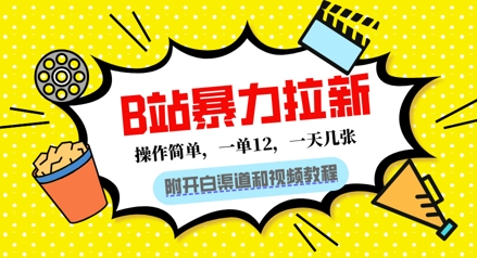 B站暴力拉新：一单12，一天几张，0门槛拉新(附渠道和教程)-小白网创