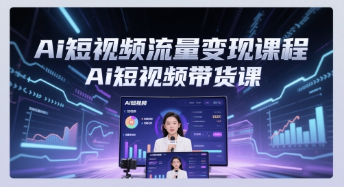 Ai短视频流量变现课程，Ai短视频带货课-小白网创