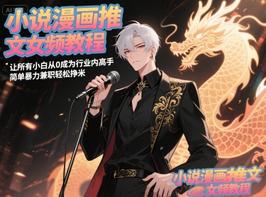 小说漫画推文女频教程，让所有小白从0成为行业内高手，简单暴力兼职轻松挣米-小白网创
