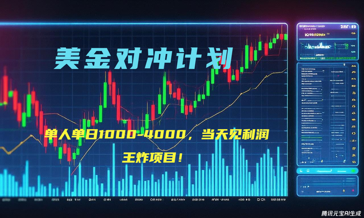 （15333期）2025年最暴力项目“美金先登计划”最新最强对冲战法，每日实际收益1K-4K-小白网创