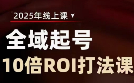 2025全域起号10倍ROI打法课，助你提升直播间的投资回报率-小白网创