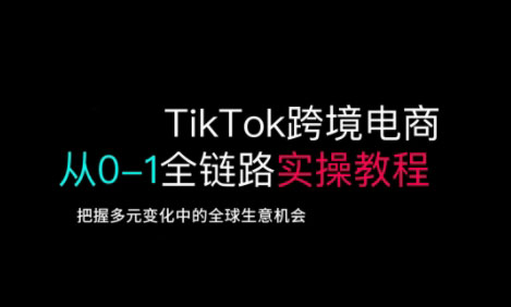 TikTok跨境电商从0-1全链路全方位实操教程，把握多元变化中的全球生意机会-小白网创