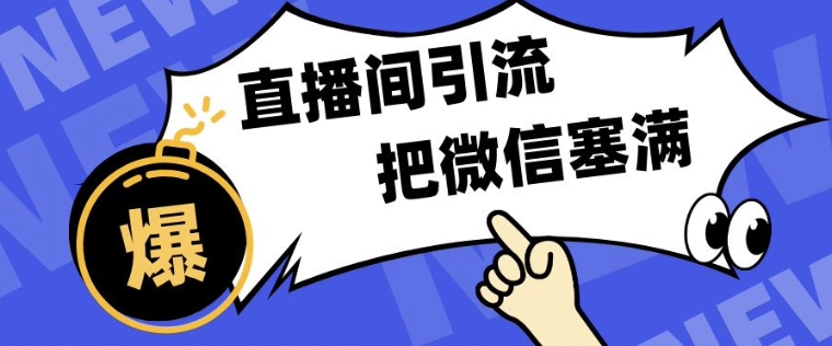短视频直播间引流，单日轻松引流300+，把微信狠狠塞满-小白网创